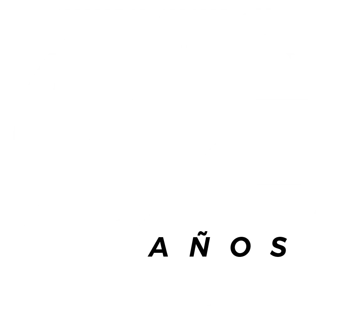 Logo 34 años timbo color blanco v2